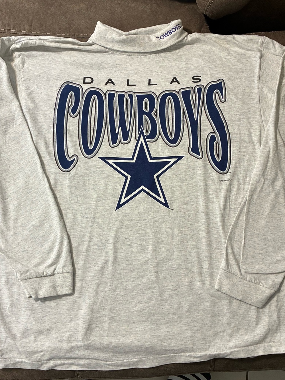 Vintage 90s Dallas Cowboys Big Logo Long Sleeve Shirt XL